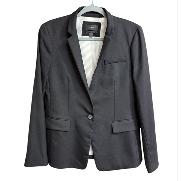 J. Crew Regent Black Women's Wool Blazer Jacket Size 10 - Picture 2 of 9